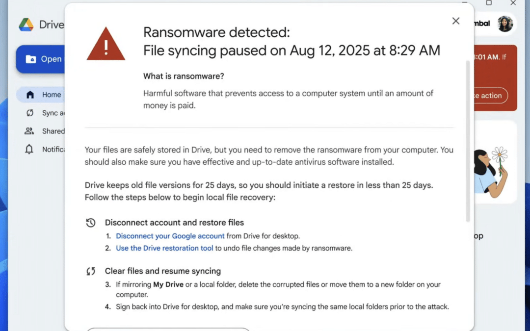 Google Drive active la détection de ransomware : que change-t-elle pour les MSP ?